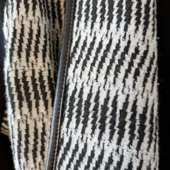 BYLYSE - Black & White - Leather-Belted Jacket - Picture 8 of 8